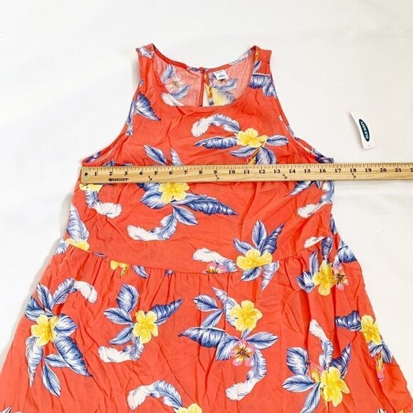 NEW Old Navy bold floral‎ sleeveless ruffle flare twirl summer dress - Small - Picture 6 of 7